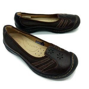 Keen Brown Leather Slip On Outdoor Walking Shoes